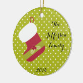 パーソナライズされたクリスマスストッキングファミリーオーナメント セラミックオーナメント (左)