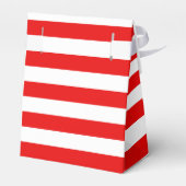 パーソナライズされたクリスマスストライプの赤お願い フェイバーボックス (裏面サイド)