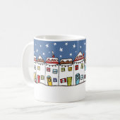 パーソナライズされたクリスマススノーシーンマグギフト コーヒーマグカップ (正面左)