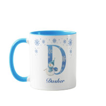 パーソナライズされたクリスマススノーフレークモノグラムD