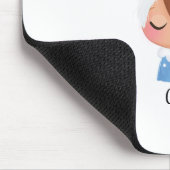 パーソナライズされたクリスマススリーピングトナカイ顔 マウスパッド (コーナー)