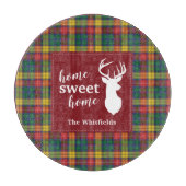 パーソナライズされたクリスマスタータンチェッククランブキャナン カッティングボード (正面)