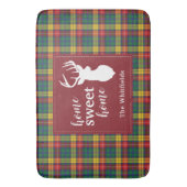パーソナライズされたクリスマスタータンチェッククランブキャナン バスマット (正面縦)