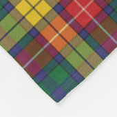 パーソナライズされたクリスマスタータンチェッククランブキャナン フリースブランケット (角)
