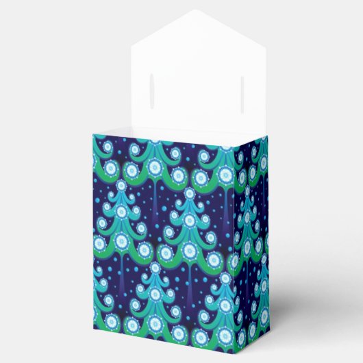 パーソナライズされたクリスマスツリーのパターン特典ボックス フェイバーボックス (オープン)