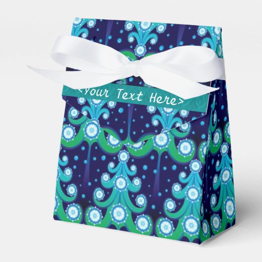 パーソナライズされたクリスマスツリーのパターン特典ボックス フェイバーボックス (正面サイド)