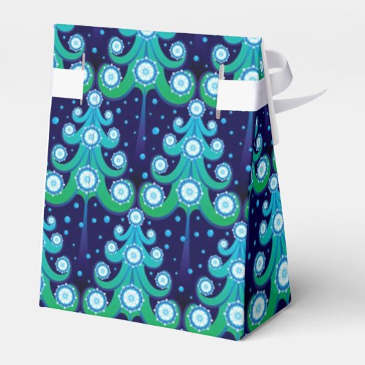 パーソナライズされたクリスマスツリーのパターン特典ボックス フェイバーボックス (裏面サイド)