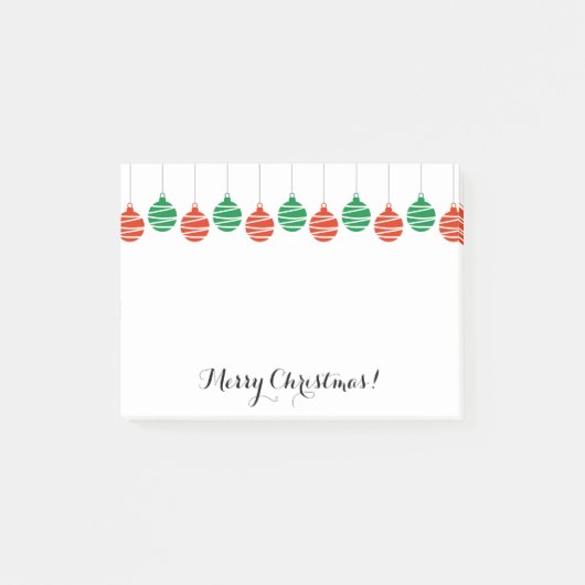 パーソナライズされたクリスマスツリーのボールライト ポストイット (正面)