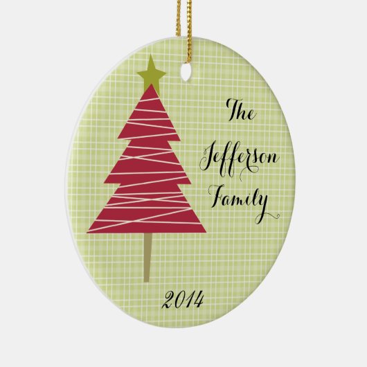 パーソナライズされたクリスマスツリーオーナメント セラミックオーナメント (右)