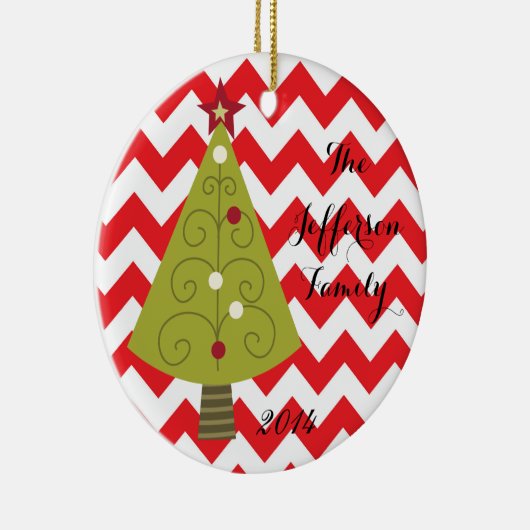 パーソナライズされたクリスマスツリーオーナメント セラミックオーナメント (右)