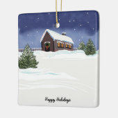 パーソナライズされたクリスマスツリーオーナメント セラミックオーナメント (左)