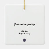 パーソナライズされたクリスマスツリーオーナメント セラミックオーナメント (裏面)