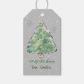 パーソナライズされたクリスマスツリーギフトラベル ギフトタグ (正面)