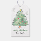 パーソナライズされたクリスマスツリーギフトラベル ギフトタグ (正面)