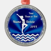 パーソナライズされたクリスマスツリーギムナストオーナメント メタルオーナメント (正面)