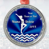 パーソナライズされたクリスマスツリーギムナストオーナメント メタルオーナメント