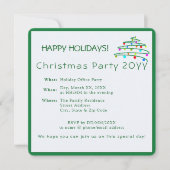 パーソナライズされたクリスマスツリーパーティの招待状 招待状 (正面)