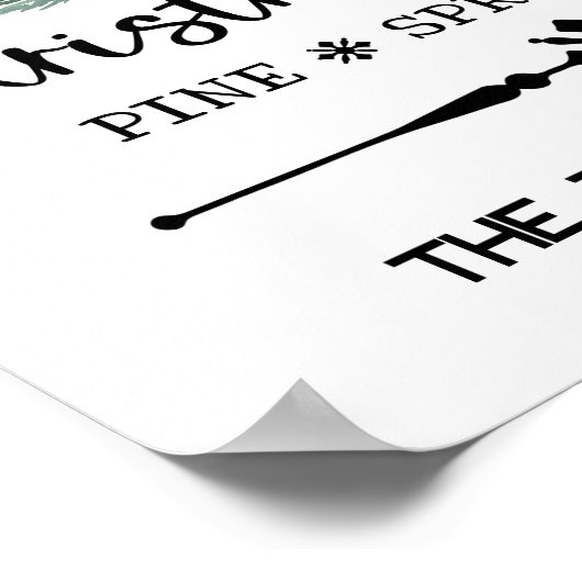 パーソナライズされたクリスマスツリーファームアートプリント12 x 12 ポスター (角)