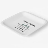 パーソナライズされたクリスマスツリーファームカクテルプレート ペーパープレート (傾斜あり)