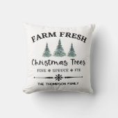 パーソナライズされたクリスマスツリーファーム装飾用クッション クッション (正面)