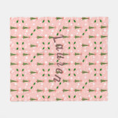 パーソナライズされたクリスマスツリーフリースブランケット フリースブランケット (正面(横))