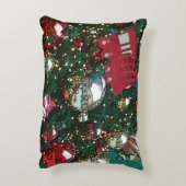 パーソナライズされたクリスマスツリーユニオン駅列車 アクセントクッション (裏面(縦))