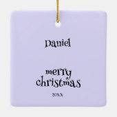 パーソナライズされたクリスマスツリー格言オーナメント、格言 セラミックオーナメント (裏面)