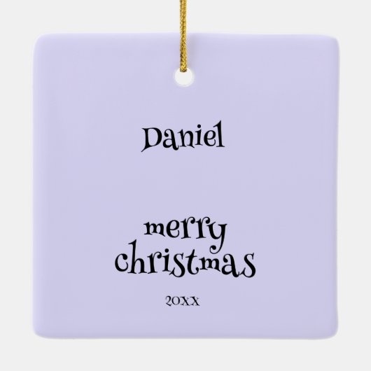 パーソナライズされたクリスマスツリー格言オーナメント、格言 セラミックオーナメント (裏面)