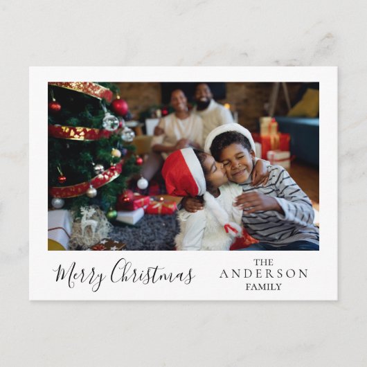 パーソナライズされたクリスマスツリー科 ポストカード (正面)