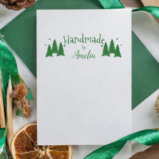 パーソナライズされたクリスマスツリー製 ラバースタンプ