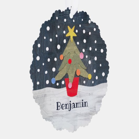 パーソナライズされたクリスマスツリー オーナメントカード (右)
