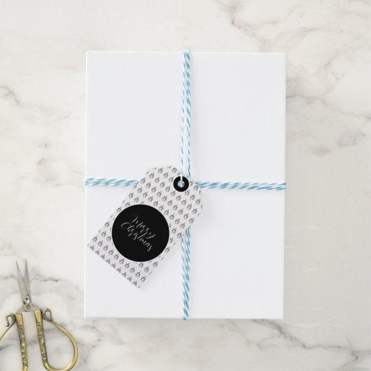 パーソナライズされたクリスマスツリー ギフトタグ (より糸付き)