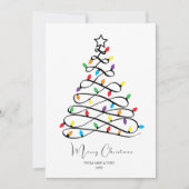 パーソナライズされたクリスマスツリー シーズンカード (正面)
