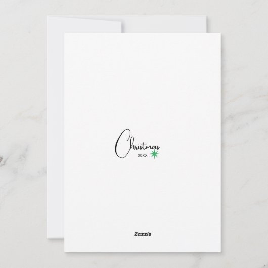 パーソナライズされたクリスマスツリー シーズンカード (裏面)