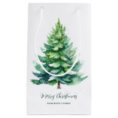 パーソナライズされたクリスマスツリー スモールペーパーバッグ (正面)