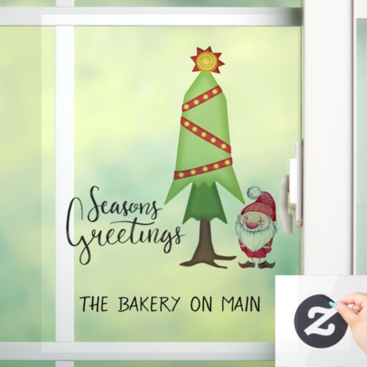 パーソナライズされたクリスマスツリー&格言 ウィンドウサイン (ホーム)