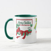 パーソナライズされたクリスマステンプレート マグカップ (左)