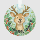 パーソナライズされたクリスマストナカイオーナメント オーナメント (正面)