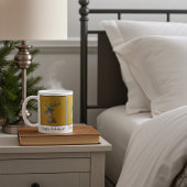 パーソナライズされたクリスマストナカイ、深いブロンツ金ゴールド コーヒーマグカップ