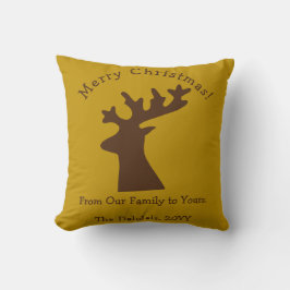 パーソナライズされたクリスマストナディアヘッド青銅金ゴールド クッション