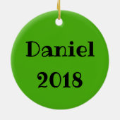 パーソナライズされたクリスマストナディアペンギン セラミックオーナメント (裏面)