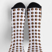 パーソナライズされたクリスマスドッグ柄の靴下 ソックス (上部)