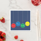 パーソナライズされたクリスマスナプキン「ツリーオーナメント」 スタンダードカクテルナプキン (インサイチュ)