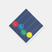 パーソナライズされたクリスマスナプキン「ツリーオーナメント」 スタンダードカクテルナプキン (角)