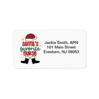 パーソナライズされたクリスマスナース住所 シール