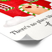 パーソナライズされたクリスマスハウスファミリーネームアートプリント ポスター (角)