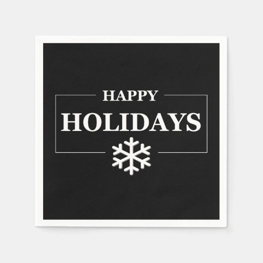 パーソナライズされたクリスマスハッピーカスタムホリデー スタンダードカクテルナプキン (正面)