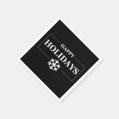 パーソナライズされたクリスマスハッピーカスタムホリデー スタンダードカクテルナプキン (角)