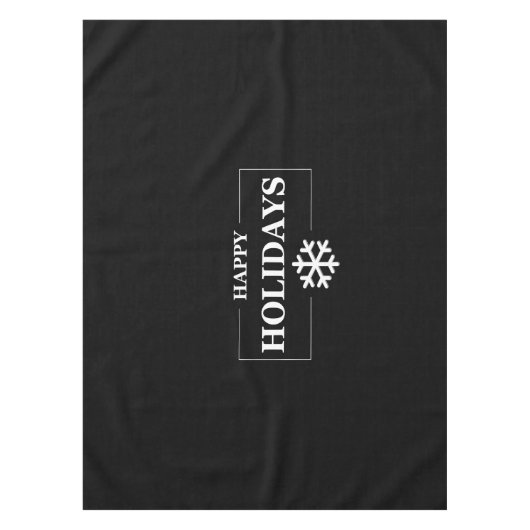 パーソナライズされたクリスマスハッピーカスタムホリデー テーブルクロス (正面)