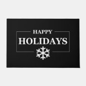 パーソナライズされたクリスマスハッピーカスタムホリデー ドアマット (正面)